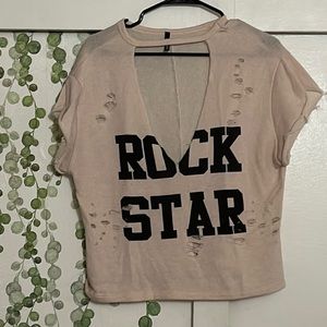 Rocks Star Distressed Tee
